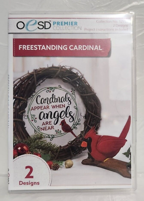 #ad OESD Embroidery Designs #12953USB Premier Collection quot; Freestanding Cardinal quot; $16.88