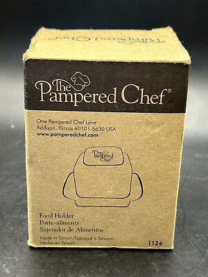 The Pampered Chef 1124 Black Food Holder Save a Finger 😳 $11.99