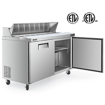 #ad #ad 61 Commercial Salad Sandwich Cooler ETL Refrigerated Prep Table 2 Door 16 Pans $2199.99