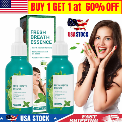 #ad 1 2× Professional Bad Breath Remove DropsFresh Breath Formula Oral Care Essence $7.69