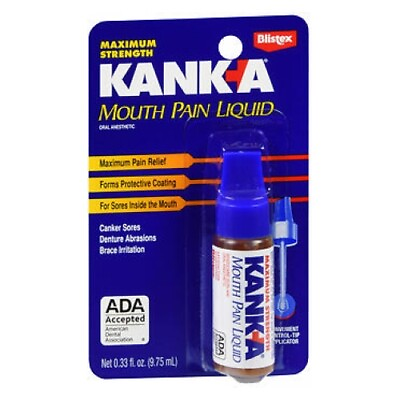 #ad Kank A Mouth Pain Liquid Professional Strength 0.33 oz By Kank A $10.46