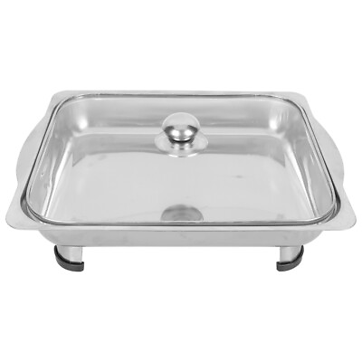 Stainless Steel Buffet Dish Serving Tray Lid Warming Trays Buffets $25.57