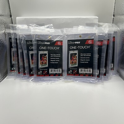 #ad Ultra Pro One Touch Magnetic Card Holder 35pt Point Lot of 10 $24.95