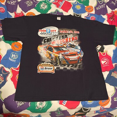 #ad #ad Y2K 2011 Chase Authentics AOP NASCAR Food City 500 Racing Car Race Tee $25.00