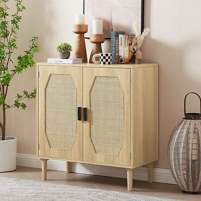 #ad #ad storage cabinets rattan decorative buffets wine cabinet Natural console tables $132.60