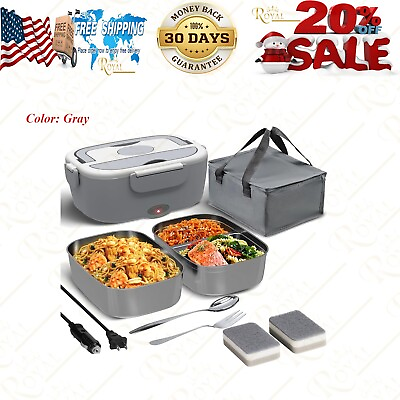 #ad Electricamp;Lunch Box Food Heater for Work 12V 24V 110 220V Food Warmer for Car T $55.95