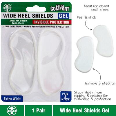 Invisible Heel Shields Support Cushion Shoe Stick Sticker Feet Foot Pad Gel Care AU $13.99