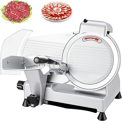 #ad Commercial 10quot; Electric Meat Slicer Blade 240W Deli Food Cheese Cutter Semi Auto $235.99
