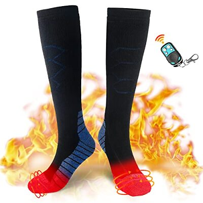 #ad Electric Heated Socks Rechargeable Thermal Foot Warmers with Remote Control $74.38