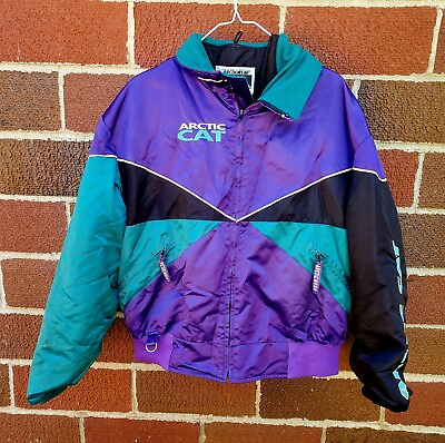 #ad Vintage Women’s Arctic Cat Jacket and Shell 2 in 1 Purple Black Large $28.00
