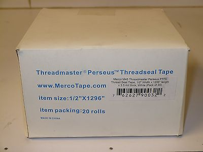 #ad Merco Tape M45 Threadmaster Perseus Threadseal Tape 1 2quot; x 1296quot; 20 Pack New $50.63