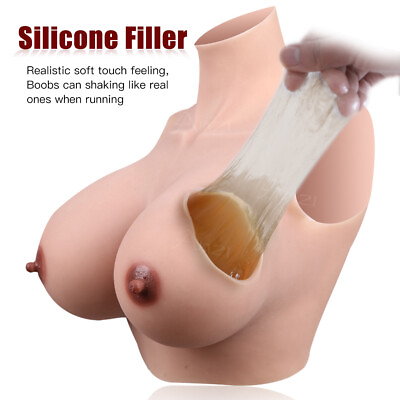 Anzi Breastplate Silicone Breast Forms C H Cup Fake Boobs Tits for Crossdresser $149.99