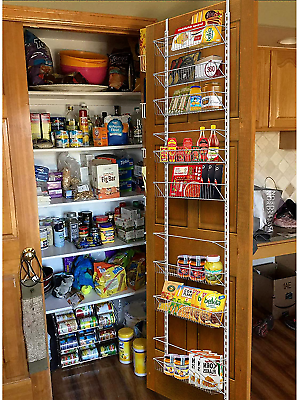 Storage Rack For Pantry Spice Rack Food Shelf Over the Door Hanging Organizer $53.25
