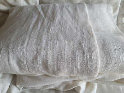 Pottery Barn Emery Linen Doublewide Cotton Lined Drape 100 x 96quot; White 9533337 $139.95