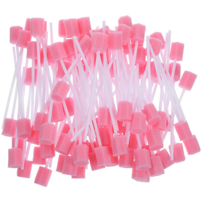 200 400X Disposable Oral Care Sponge Swab Tooth Cleaning Mouth Swabs w Sticks $29.99