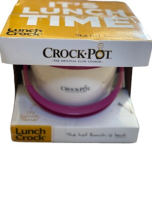 #ad Crock Pot Lunch Crock Portable Food Warmer Lunch Tote Purple 20oz Round 1 Person $24.95