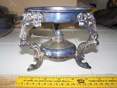 #ad Vintage English Silver Mfg by Leonard Silverplate Chafing Dish Antique USA Made $30.00