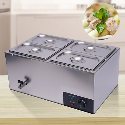 Canteen Kitchen Food Warmer Intelligent Thermostat Food Warmer w 4 Pans 16L NEW $134.00