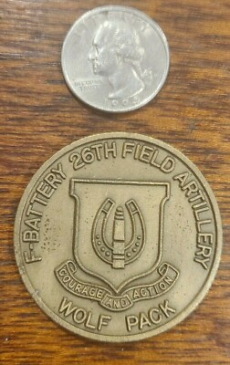 US Army F Battery 26th Field Arty 2nd Inf. Div. Commanders Challenge Coin $21.24