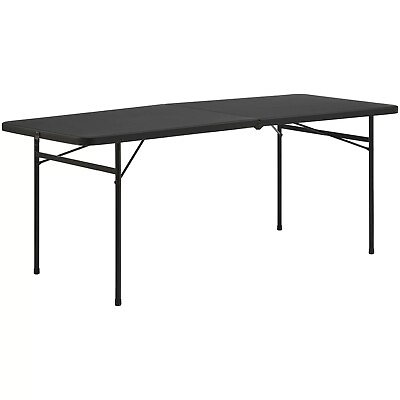 #ad Mainstays 6 Foot Bi Fold Plastic Folding Table Black $47.88