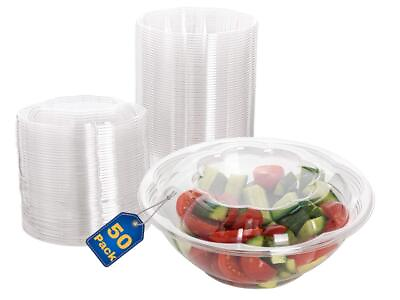 #ad Smygoods Plastic Salad Bowls with lids Disposable Disposable Salad Bowls Wit... $38.90