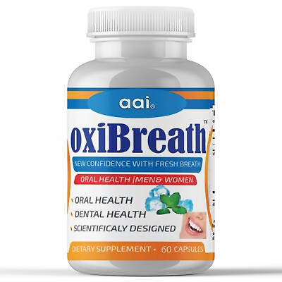 #ad OxiBreath Breath Freshener Bad Breath Odor Supplement for Men amp; Women 60 Ct $19.99