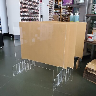 SNEEZE GUARD Acrylic Plexiglass Table Desk Counter Shield 30w x 24h $60.00