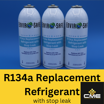 #ad #ad Envirosafe Auto AC R134a Replacement Refrigerant w Stop Leak 3 cans $39.99