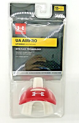 #ad Under Armour UA Airpro Lip Shield Mouthguard Tri Fade Red Ages 11 $10.95