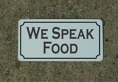 #ad We Speak Food Metal Sign for Food Truck Stand Restaurant $13.45