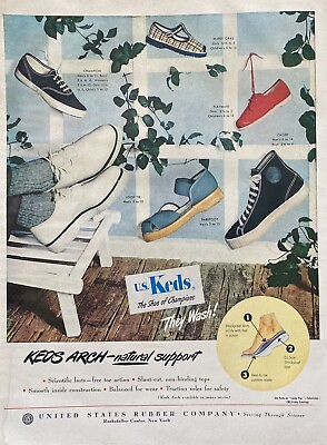 Vintage Print Ad 1949 Keds Shoe of Champions $11.75