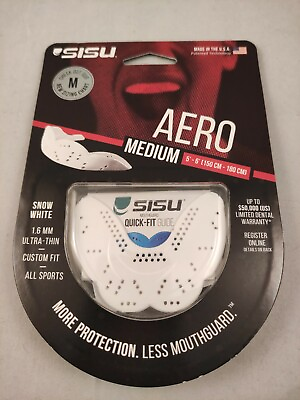 #ad SISU Aero Mouth Guard 1.6mm Made In USA Medium White NEW $11.00
