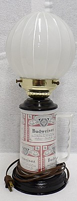 VINTAGE BUDWEISER BEER ELECTRIC BAR LAMP AS IS $35.97