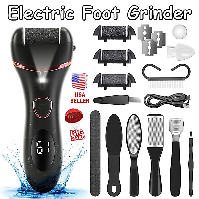 Electric Foot Grinder Callus Dead Skin Remover File Pedicure Tool Rechargeable $18.45