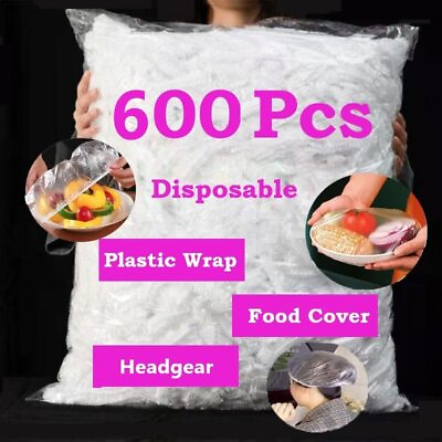 #ad Disposable Food Cover Plastic Food Bag Elastic Wrap Food Lid Bowl Dish Covers $28.67