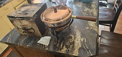 #ad Vintage 9quot; HIMARK Copper Chafing Dish Collectible Rare $59.99