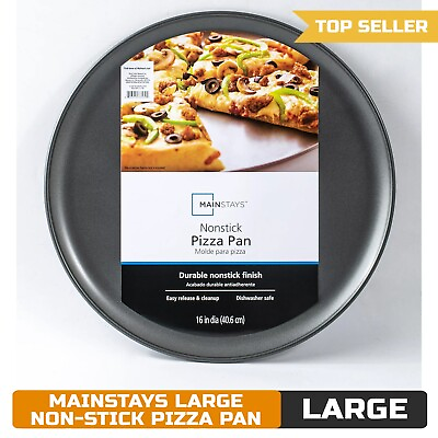 #ad Mainstays 16 inch Non Stick Pizza Pan Large Gray Free Shipping. $12.40