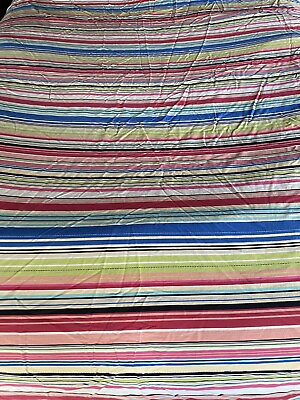 Pottery Barn Striped Espadrille Full Queen Sz Duvet Cover and Pillow Shams PLUS $59.99