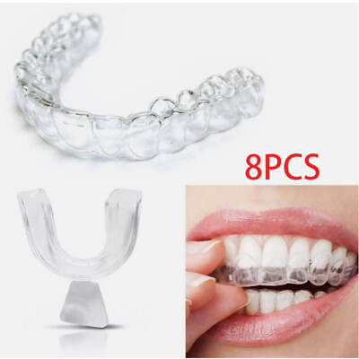 #ad 8PCS Silicone Mouth Guard Night Sleep Teeth Clenching Grinding Dental Bite US $6.99