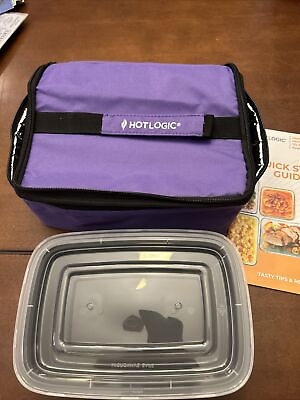 #ad #ad HotLogic Mini Portable Electric Thermal Food Warmer Lunch Box Heater PURPLE $30.61