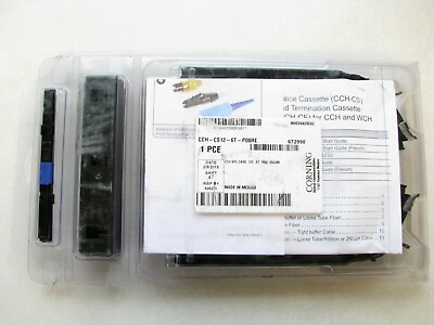 NOB Corning CCH CS12 6T P00RE Pigtail Splice Cassette 12F ST Duplex SM OS2 UPC $334.99