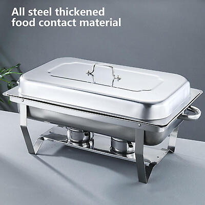 #ad Food Warmers for Parties Buffet Three Grids Buffet Set Stainless Steel Warmer $178.55