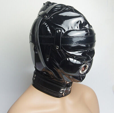 Sensory Deprivation Full Head Hood Headgear Mask Binding Open Mouth Adult $34.87