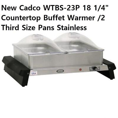 #ad New Cadco WTBS 23P 18 1 4quot; Countertop Buffet Warmer 2 Third Size Pans Stainless $275.00