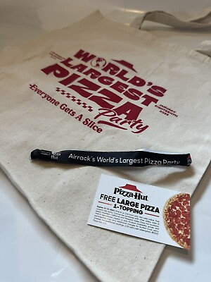 #ad 🔥HYPER RARE Airrack Worlds Largest Pizza Party Tote PIZZA HUT Bag ONE OF A KIND $9.99