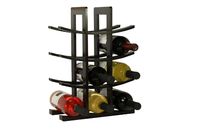 Wooden Wine Rack 12 Bottle Bar Kitchen Storage Liquor Holder Home Decor Wood Age $29.18
