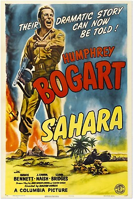 #ad #ad Sahara Vintage Movie Poster Humphrey Bogart WW2 $14.99