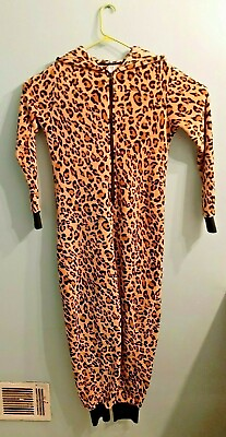 #ad #ad Women#x27;s Animal Print Leopard cheetah Jumpsuit Pajamas One piece Large $9.99