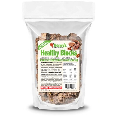 Henry#x27;s Healthy Blocks Food for Squirrels Flyers Rats and Mice Baked Fresh $21.99