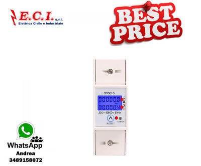 Counter Of Consumption Electric BAR din Digital Wattmeter Resettable $20.14